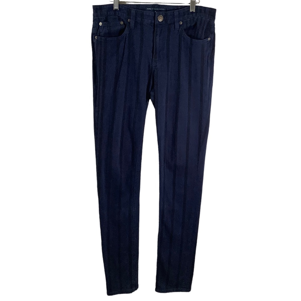 Marc By Marc Jacobs Twilight Navy Stripe Chrissie 003 Skinny Jeans